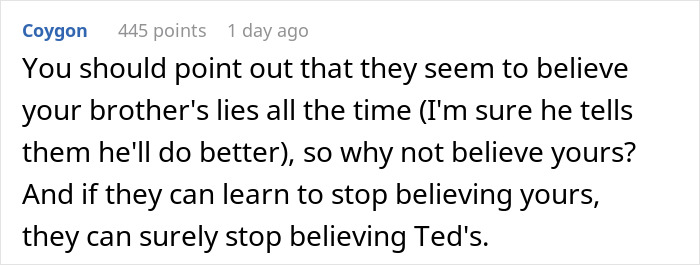 Person Takes A “Wonderfully Evil” Route To Make Parents Understand Their “No” To Taking Brother In Person Takes A “Wonderfully Evil” Route To Make Parents Understand Their “No” To Taking Brother In