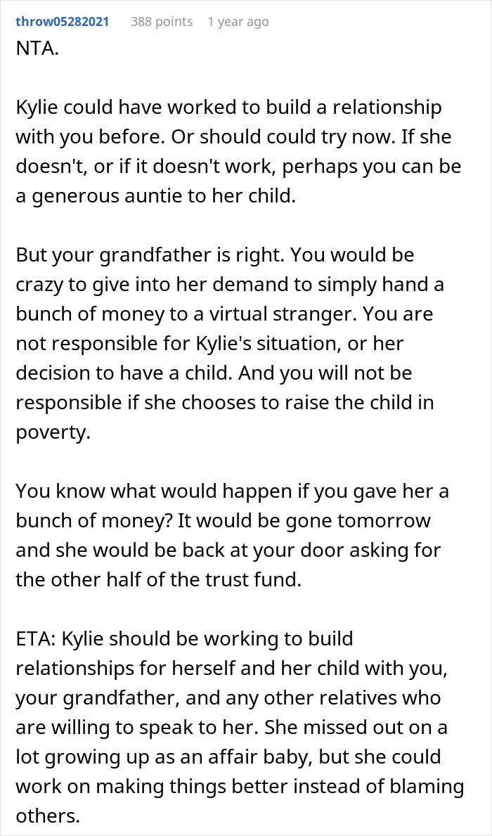 Woman Thinks Her Pregnancy Entitles Her To Generational Wealth, Is Reminded Of Her Place Woman Thinks Her Pregnancy Entitles Her To Generational Wealth, Is Reminded Of Her Place
