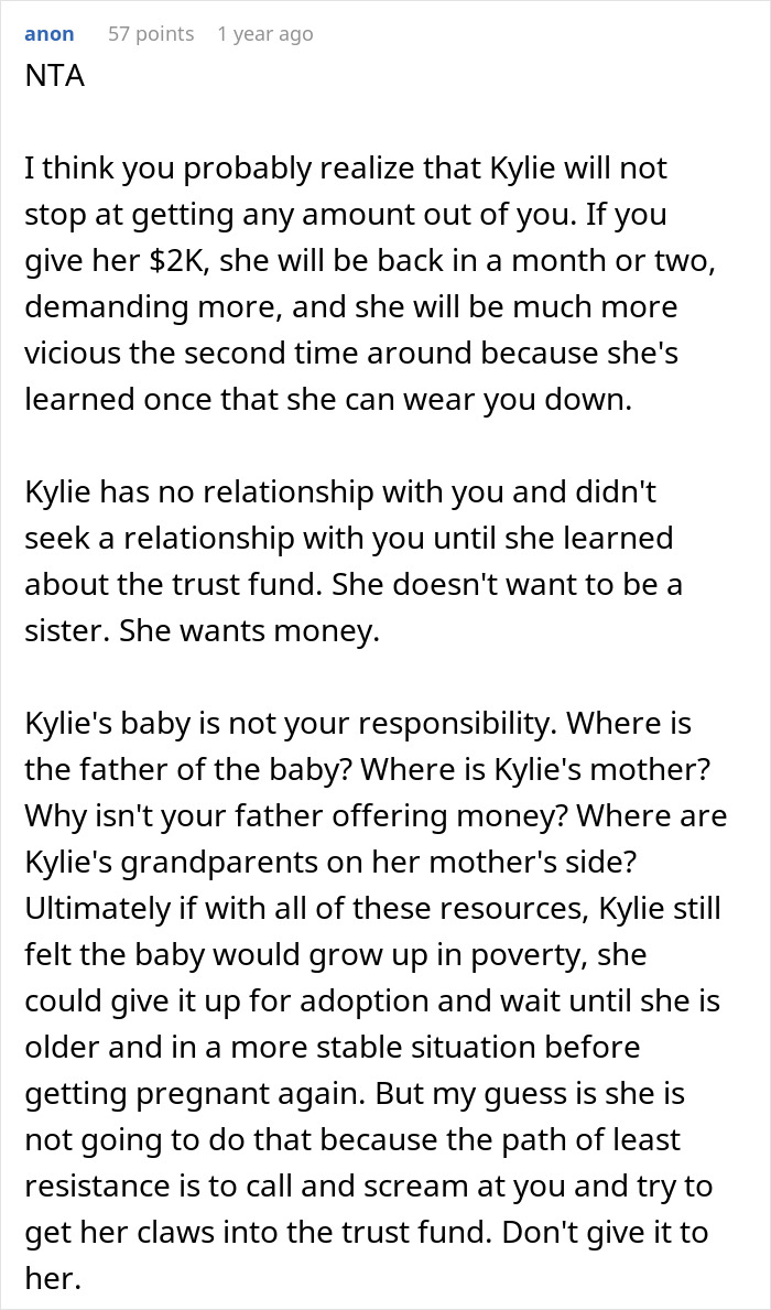 Woman Thinks Her Pregnancy Entitles Her To Generational Wealth, Is Reminded Of Her Place Woman Thinks Her Pregnancy Entitles Her To Generational Wealth, Is Reminded Of Her Place
