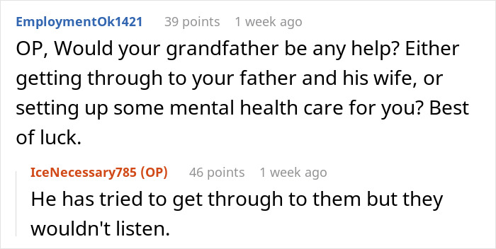 "I Know I'm Mentally Ill": 16YO's Mental Illness Ignored By Dad And Stepmom, She Lashes Out "I Know I'm Mentally Ill": 16YO's Mental Illness Ignored By Dad And Stepmom, She Lashes Out