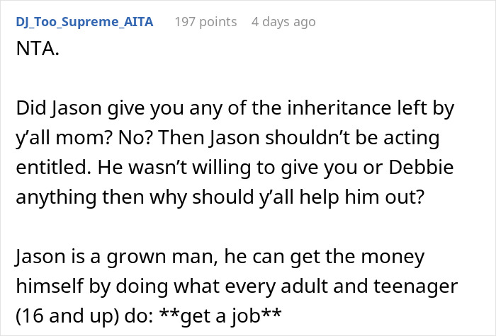 "He Needed The Money More Than Us": Sisters Refuse To Give Brother Any Inheritance "He Needed The Money More Than Us": Sisters Refuse To Give Brother Any Inheritance
