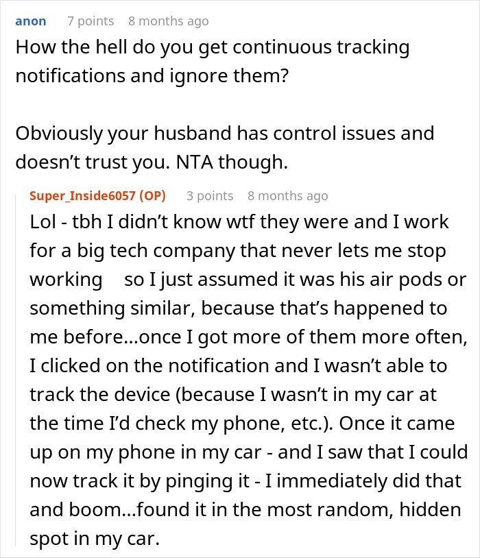 Wife Realizes Husband Doesn't Trust Her After Finding A Surprise In Her Car Wife Realizes Husband Doesn't Trust Her After Finding A Surprise In Her Car