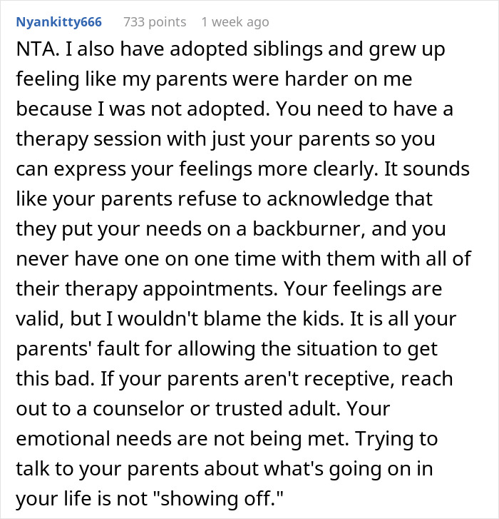 Teen Gets Berated For Asking To Exclude ‘Traumatized’ Adoptive Siblings From His B-Day Celebration Teen Gets Berated For Asking To Exclude ‘Traumatized’ Adoptive Siblings From His B-Day Celebration