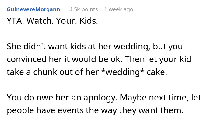 Wedding Drama Ensues After 4YO Ruins Cake With His Hands, Bride Kicks Out Mom, Her Husband And Kid Wedding Drama Ensues After 4YO Ruins Cake With His Hands, Bride Kicks Out Mom, Her Husband And Kid