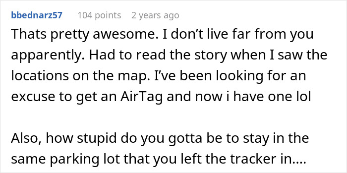 “Tracked Down My Stolen Car With An AirTag And It Was One Of The Most Ridiculous Days Of My Life” “Tracked Down My Stolen Car With An AirTag And It Was One Of The Most Ridiculous Days Of My Life”