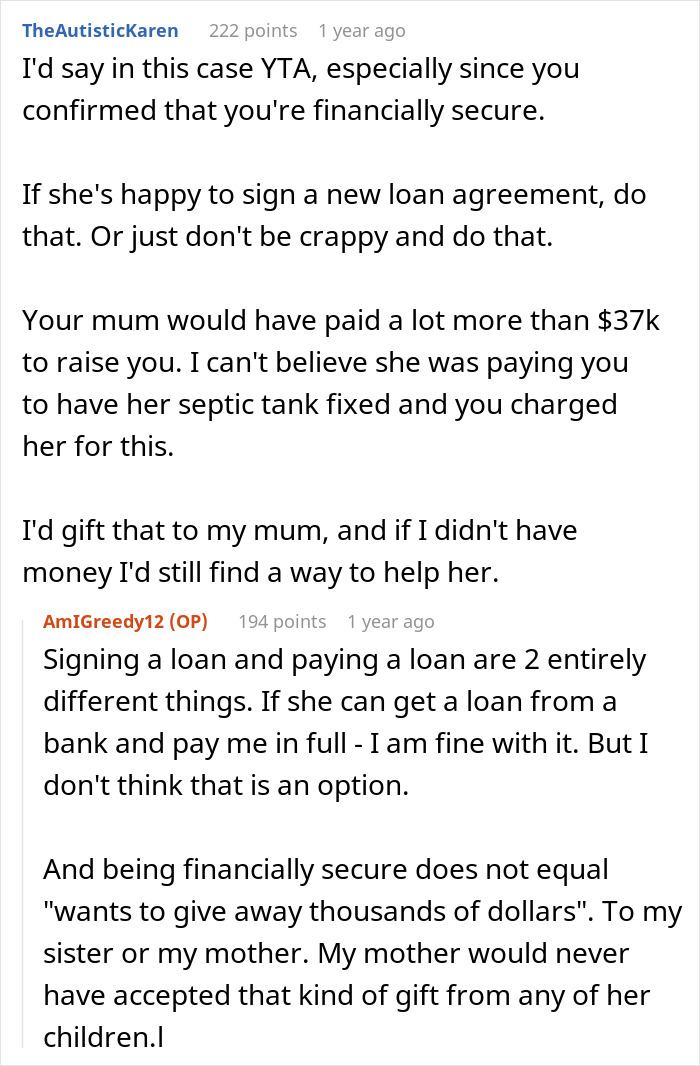 Woman Causes Family Drama By Refusing To Forgive Late Mom’s Debt And Demanding That Sister Pay It Woman Causes Family Drama By Refusing To Forgive Late Mom’s Debt And Demanding That Sister Pay It