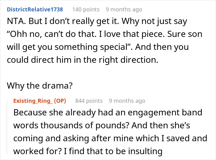 DIL Demands That MIL Give Up Her Emerald Ring As An Heirloom Engagement Ring, Is Told To Get Out DIL Demands That MIL Give Up Her Emerald Ring As An Heirloom Engagement Ring, Is Told To Get Out