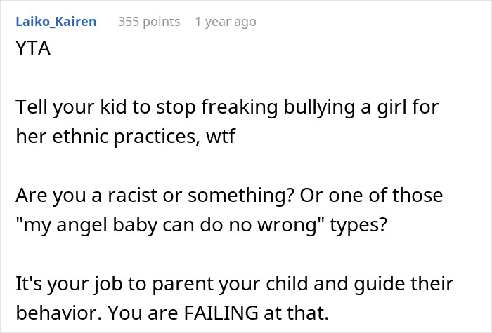 Mother Thinks Her Son Bullying Classmate About Her "Weird" Lunch Is Normal, Gets A Reality Check Mother Thinks Her Son Bullying Classmate About Her "Weird" Lunch Is Normal, Gets A Reality Check