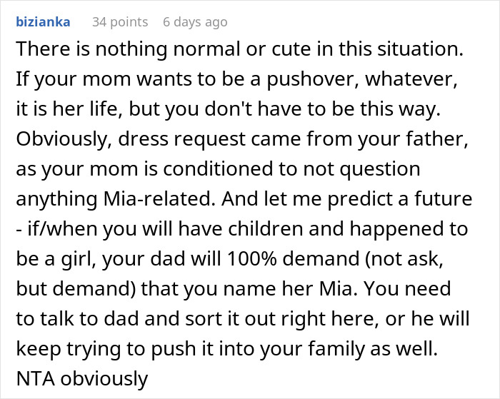 Dad Pressures His Soon-To-Be DIL To Wear His Late Wife’s Wedding Dress Decades After She Died Dad Pressures His Soon-To-Be DIL To Wear His Late Wife’s Wedding Dress Decades After She Died