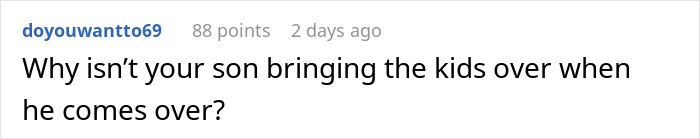 Text exchange discussing grandkids and family relationship concerns. Text exchange discussing grandkids and family relationship concerns.