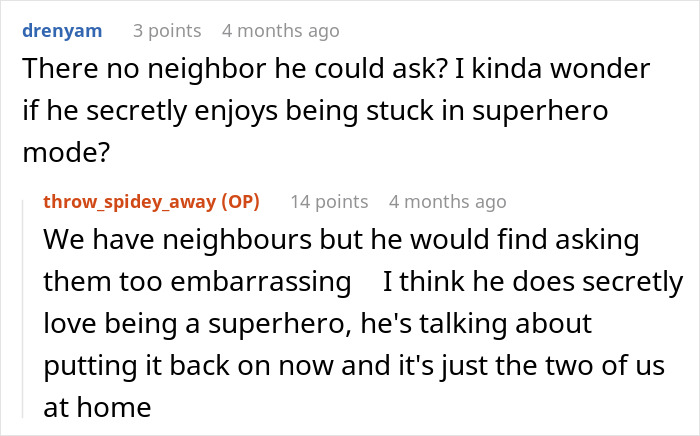 Husband Finds Being Trapped In Spiderman Suit Twice In 4 Years By Wife Less Than Funny Husband Finds Being Trapped In Spiderman Suit Twice In 4 Years By Wife Less Than Funny