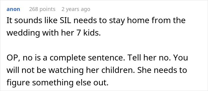 SIL Asks Bride To Babysit During Her Wedding, Is Shocked She’s Told Absolutely No SIL Asks Bride To Babysit During Her Wedding, Is Shocked She’s Told Absolutely No