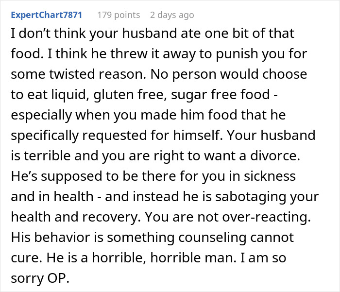 Wife Considers Ending Marriage After Husband Eats Her Carefully Prepared Surgery Recovery Food Wife Considers Ending Marriage After Husband Eats Her Carefully Prepared Surgery Recovery Food