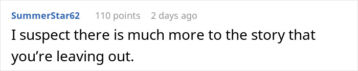 Text comment by user SummerStar62 expressing suspicion about an incomplete story. Text comment by user SummerStar62 expressing suspicion about an incomplete story.