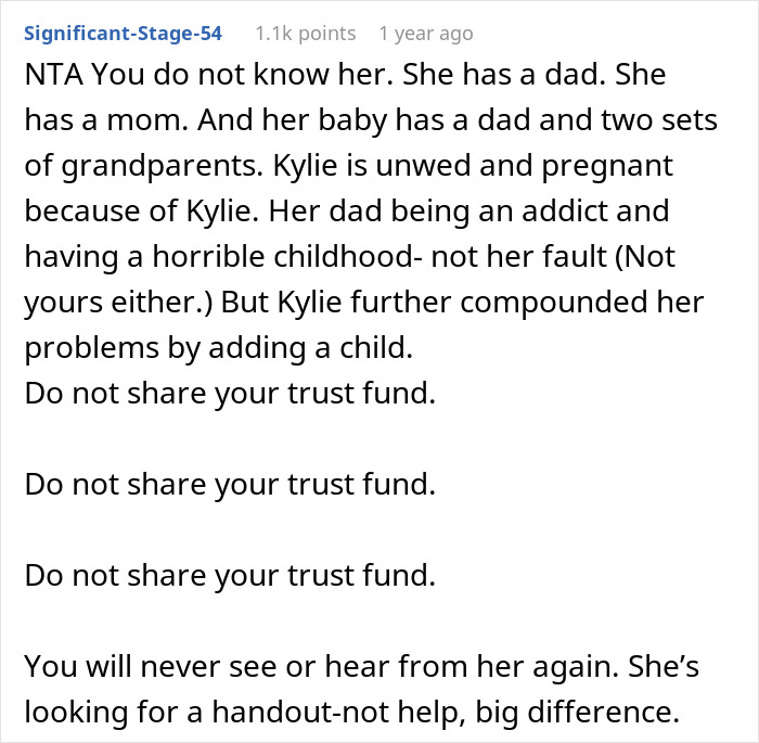 Woman Thinks Her Pregnancy Entitles Her To Generational Wealth, Is Reminded Of Her Place Woman Thinks Her Pregnancy Entitles Her To Generational Wealth, Is Reminded Of Her Place