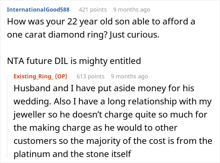 DIL Demands That MIL Give Up Her Emerald Ring As An Heirloom Engagement Ring, Is Told To Get Out DIL Demands That MIL Give Up Her Emerald Ring As An Heirloom Engagement Ring, Is Told To Get Out