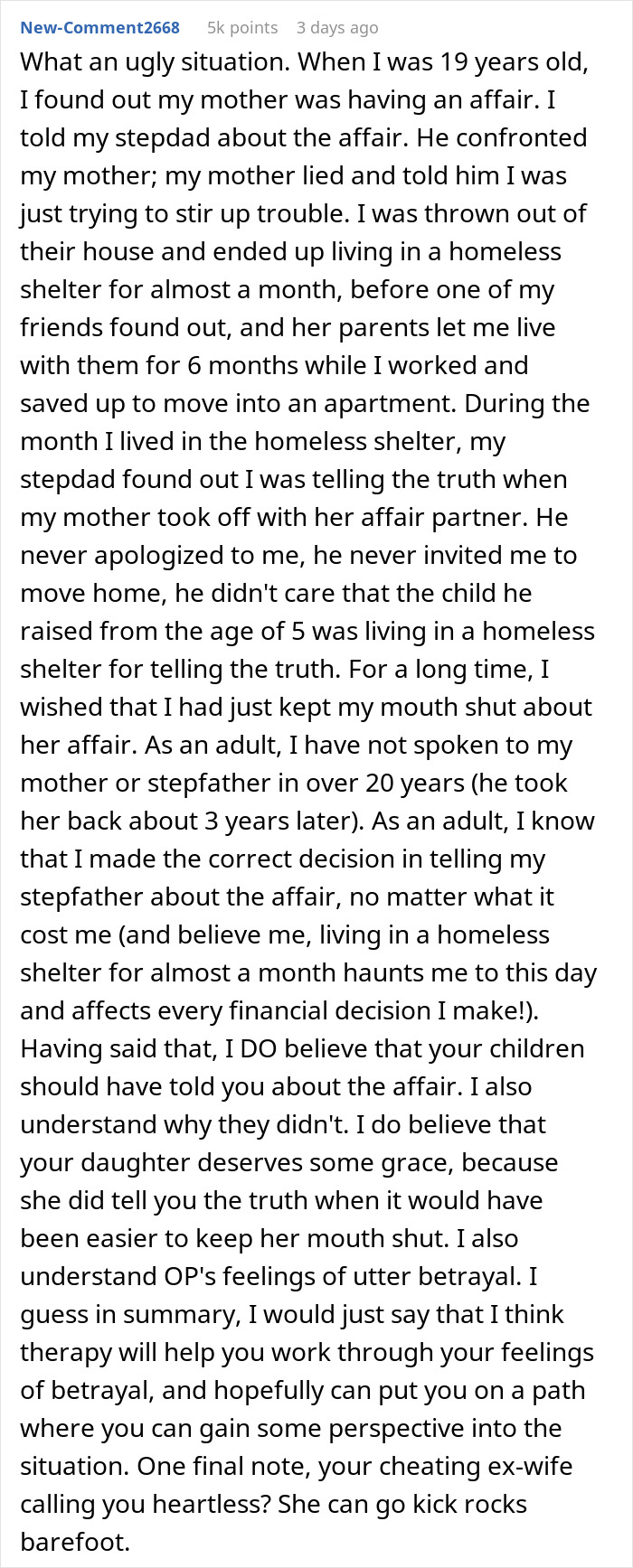 Biological Kids Furious After Dad Leaves Everything To Stepson For Concealing Mom's Affair Biological Kids Furious After Dad Leaves Everything To Stepson For Concealing Mom's Affair