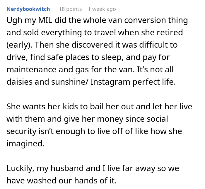 Woman Refuses To Take In Her Parents After They Regretted Pursuing Their Dream, Is Called Selfish Woman Refuses To Take In Her Parents After They Regretted Pursuing Their Dream, Is Called Selfish