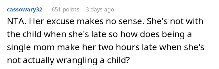 28YO Sis Is Sick Of Woman Who Is Always Late To Pick Up Her Kid When She Babysits, Loses It 28YO Sis Is Sick Of Woman Who Is Always Late To Pick Up Her Kid When She Babysits, Loses It