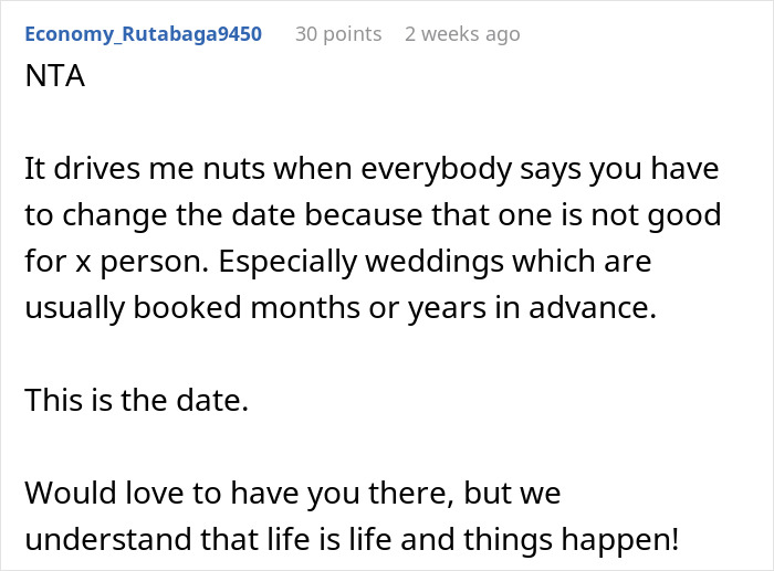 “How I Could Say That”: Mom Wants Son To Change His Wedding Date, Gets A Reality Check “How I Could Say That”: Mom Wants Son To Change His Wedding Date, Gets A Reality Check