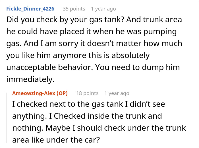 BF Says He Wants To Be Certain That His GF Is "Solid", Decides To Hide AirTag In Her Car BF Says He Wants To Be Certain That His GF Is "Solid", Decides To Hide AirTag In Her Car