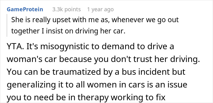 Man Excuses His Misogynistic Behavior With His Childhood Trauma, GF Tells Him To Get Over It Man Excuses His Misogynistic Behavior With His Childhood Trauma, GF Tells Him To Get Over It