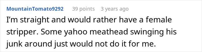 “Wouldn’t Explain How”: Man Upset His Fiancée Wants A Female Stripper At Her Bachelorette “Wouldn’t Explain How”: Man Upset His Fiancée Wants A Female Stripper At Her Bachelorette