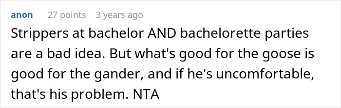 “Wouldn’t Explain How”: Man Upset His Fiancée Wants A Female Stripper At Her Bachelorette “Wouldn’t Explain How”: Man Upset His Fiancée Wants A Female Stripper At Her Bachelorette