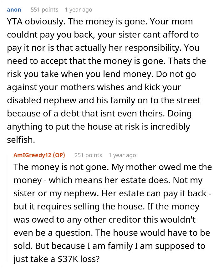 Woman Causes Family Drama By Refusing To Forgive Late Mom’s Debt And Demanding That Sister Pay It Woman Causes Family Drama By Refusing To Forgive Late Mom’s Debt And Demanding That Sister Pay It