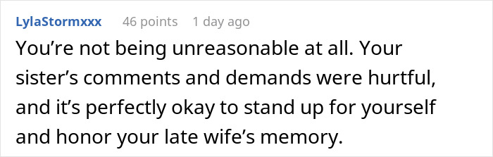 Widow Refuses To Go To Sister's Wedding After She And Entire Family Downplay Her Late Wife's Death Widow Refuses To Go To Sister's Wedding After She And Entire Family Downplay Her Late Wife's Death