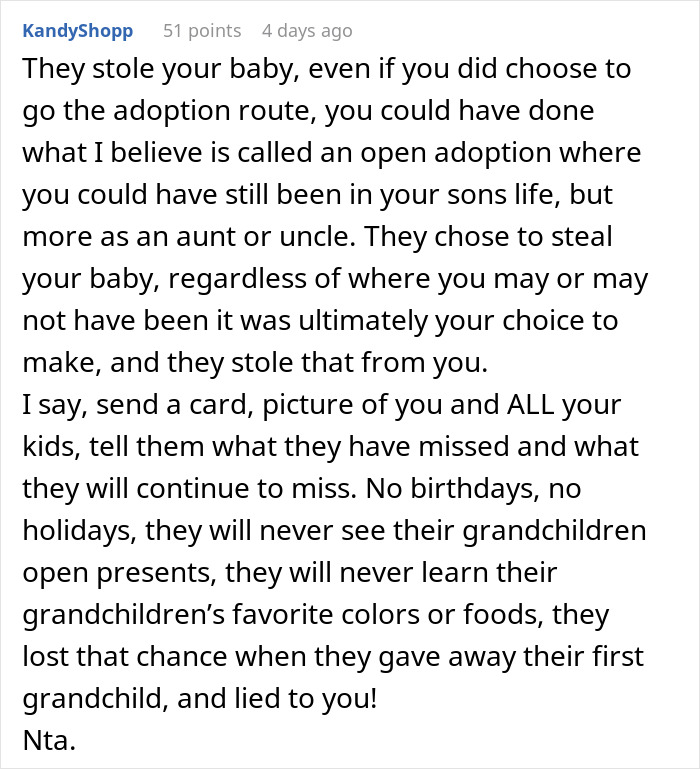 Woman Goes No-Contact With Parents After They “Steal” Her Baby, Now They Want Reconciliation Woman Goes No-Contact With Parents After They “Steal” Her Baby, Now They Want Reconciliation