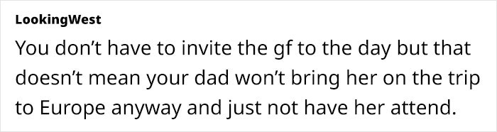 Sensitive Mom Cried For A Month As Dad Got New GF After Divorce, Bride Doesn't Want GF At Wedding Sensitive Mom Cried For A Month As Dad Got New GF After Divorce, Bride Doesn't Want GF At Wedding