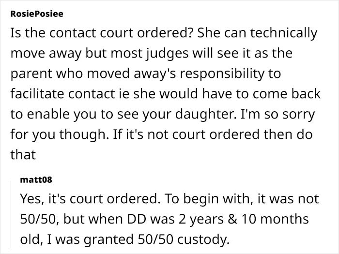 Panicking Dad Goes Online To Ask How He Should Prevent Ex From Moving Away With Their Daughter Panicking Dad Goes Online To Ask How He Should Prevent Ex From Moving Away With Their Daughter