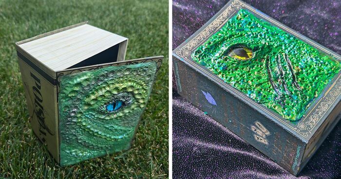 I Designed Dragon Boxes As Secret Compartment Books For Wizards, Witches, And Warlocks (10 Pics)