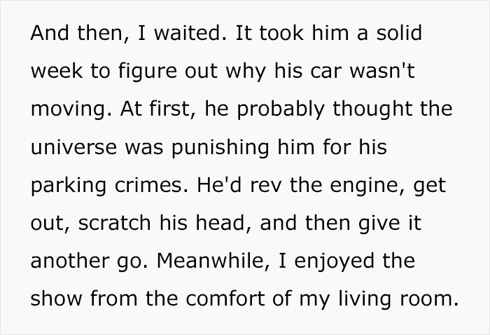 Guy Gets Revenge On Neighbor For His Parking “Crimes”, Leaves Him Scratching His Head For A Week Guy Gets Revenge On Neighbor For His Parking “Crimes”, Leaves Him Scratching His Head For A Week