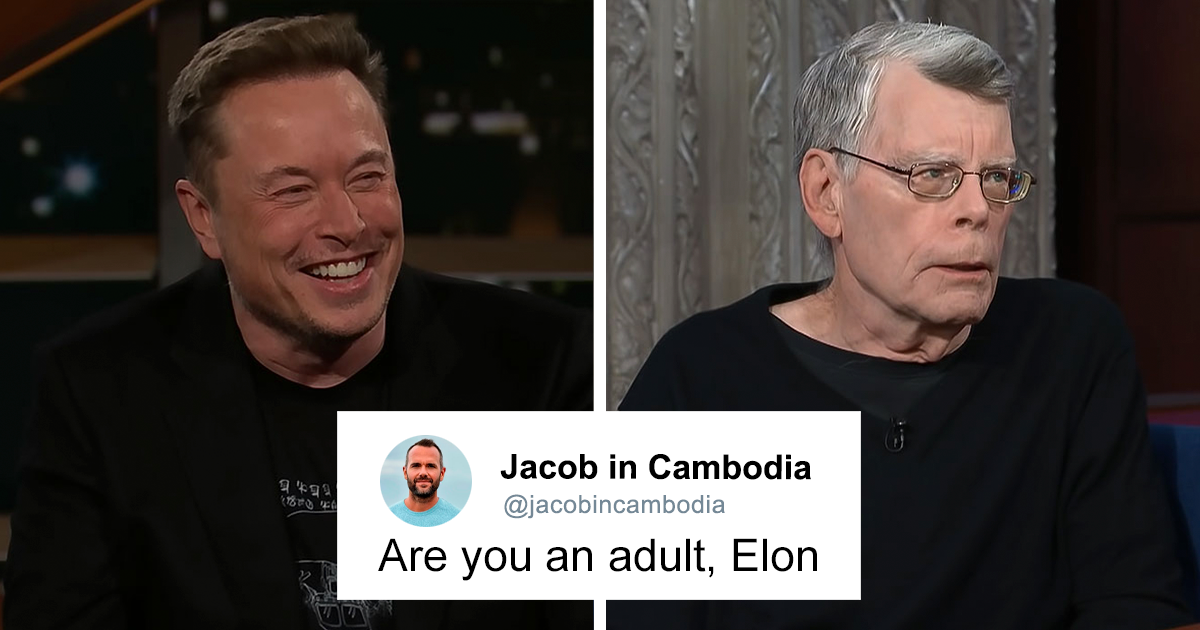 Elon Musk Insults Stephen King With Vulgar AIGenerated Pic, But It