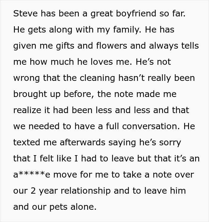 Woman Finds BF's Ex's Warning Note In His House, It Leads To Them Breaking Up Woman Finds BF's Ex's Warning Note In His House, It Leads To Them Breaking Up