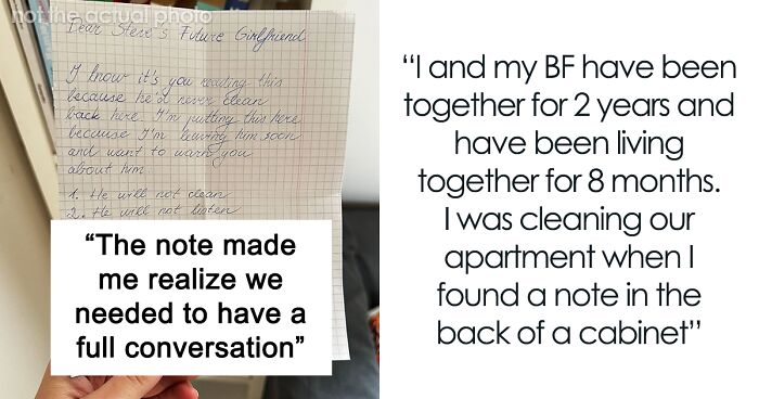 Woman Finds BF’s Ex’s Warning Note In His House, It Leads To Them Breaking Up