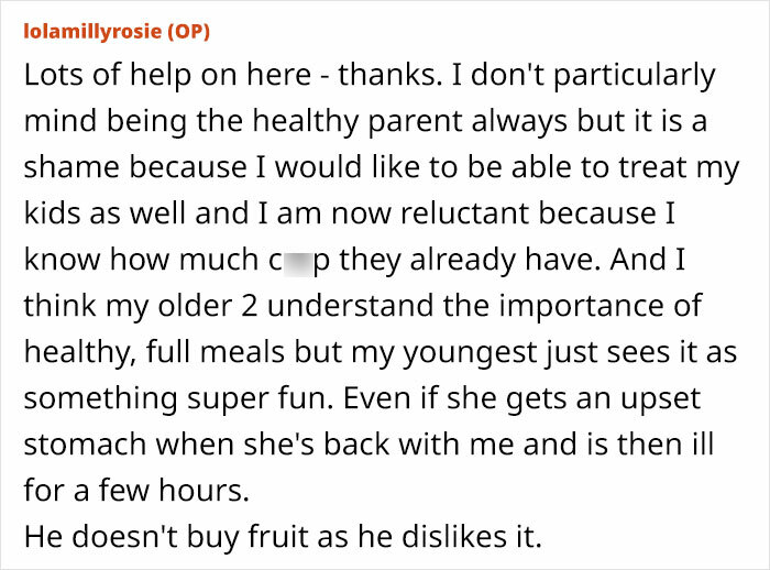 Mom Calls Out Ex-Husband For Giving Kids Unhealthy Meals Instead Of Cooking Mom Calls Out Ex-Husband For Giving Kids Unhealthy Meals Instead Of Cooking
