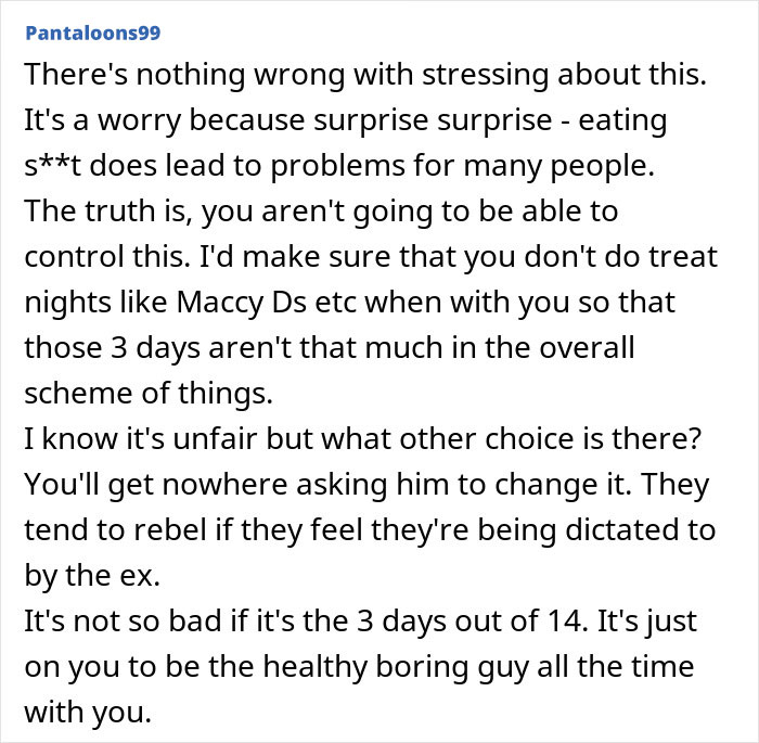 Mom Calls Out Ex-Husband For Giving Kids Unhealthy Meals Instead Of Cooking Mom Calls Out Ex-Husband For Giving Kids Unhealthy Meals Instead Of Cooking