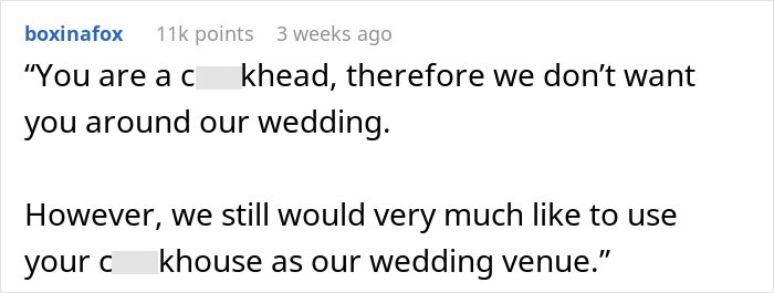 Brother Is Uninvited From Wedding For Being An "Addict", He Then Cancels Free Venue In Response Brother Is Uninvited From Wedding For Being An "Addict", He Then Cancels Free Venue In Response