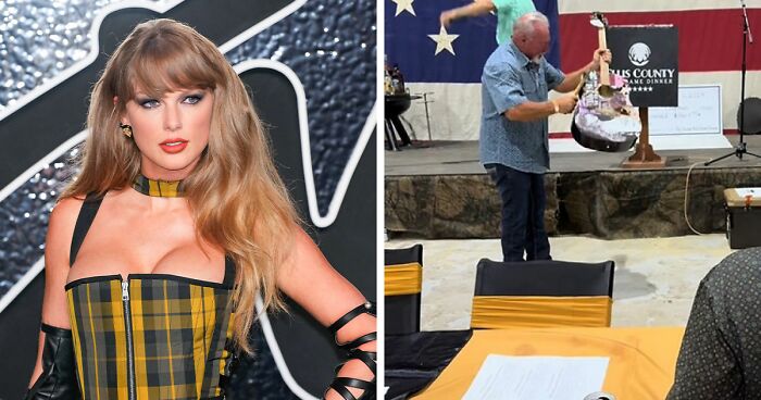 Man Smashes Taylor Swift-Signed Guitar Bought For $4000 At Auction, Fans Furious