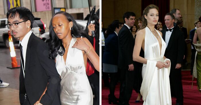 Fans Gush As Zahara Jolie Copies Mom Angelina’s Iconic 2004 Oscars Look At ‘Maria’ Premiere