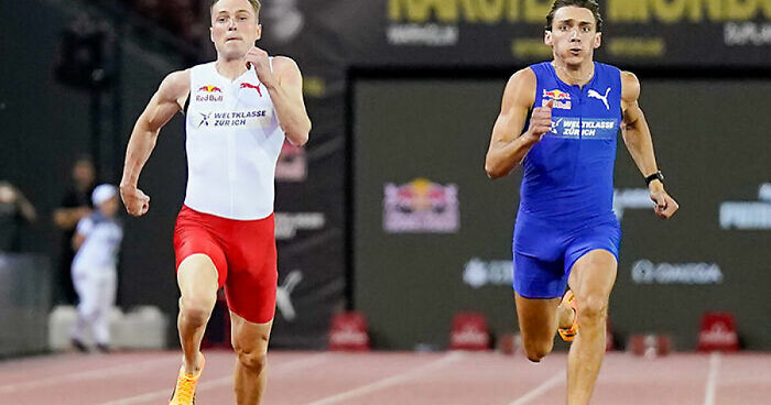 Olympic Pole Vault Champion Stuns Viewers By Beating 400m World Record Holder In 100m Sprint