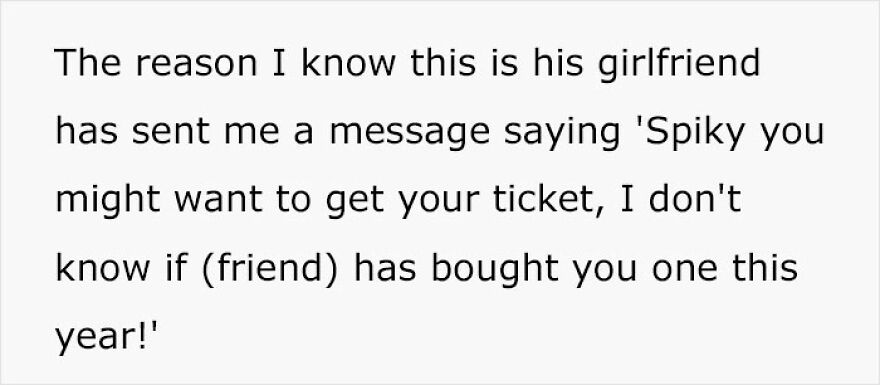 Woman Is Puzzled After Friend Doesn’t Buy Her A Ticket With No Warning After Doing It For 17 Years Woman Is Puzzled After Friend Doesn’t Buy Her A Ticket With No Warning After Doing It For 17 Years