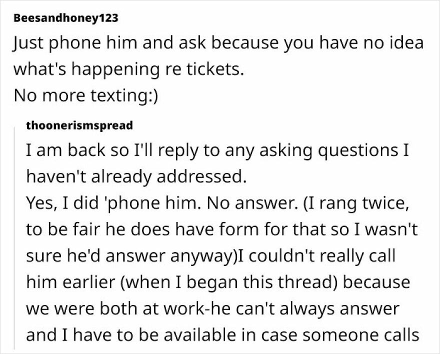 Woman Is Puzzled After Friend Doesn’t Buy Her A Ticket With No Warning After Doing It For 17 Years Woman Is Puzzled After Friend Doesn’t Buy Her A Ticket With No Warning After Doing It For 17 Years