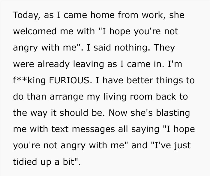 Woman Is Sick Of Her MIL Coming Into Her House And Rearranging Everything, Confronts Her Woman Is Sick Of Her MIL Coming Into Her House And Rearranging Everything, Confronts Her