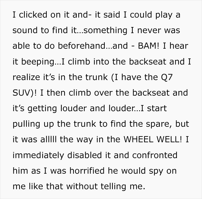Wife Realizes Husband Doesn't Trust Her After Finding A Surprise In Her Car Wife Realizes Husband Doesn't Trust Her After Finding A Surprise In Her Car