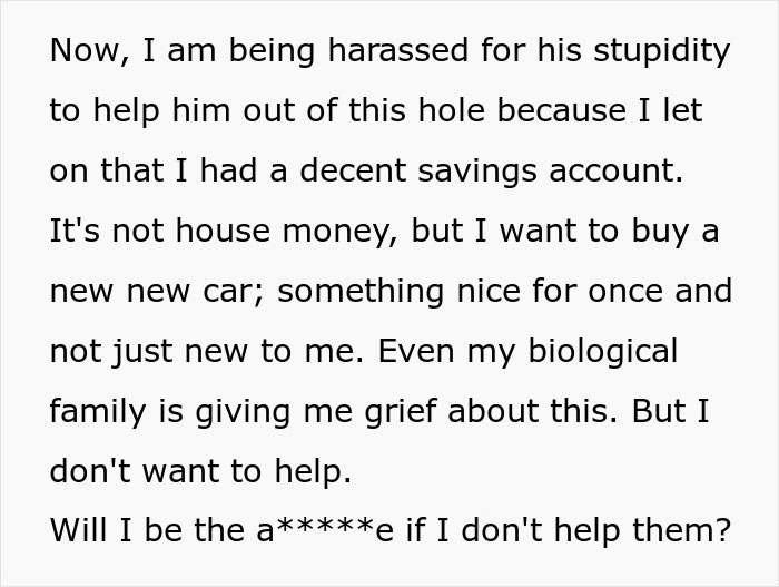 Man Regrets Telling Family About Savings, Now They Want His Money Man Regrets Telling Family About Savings, Now They Want His Money