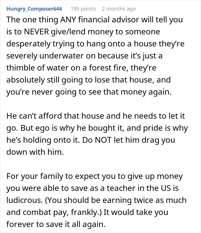 Man Regrets Telling Family About Savings, Now They Want His Money Man Regrets Telling Family About Savings, Now They Want His Money